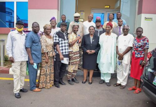 Some participants with Dr. Mrs M.V. Adegbija